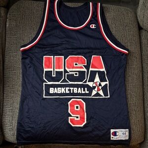 Champion Navy USA Basketball Jersey